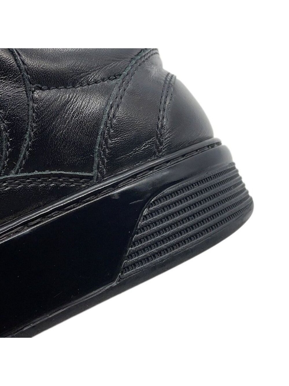 Chanel Sneakers CC Logo 38 Calfskin Shoes Black - Picture 5 of 10
